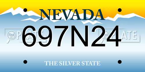 697N24 Nevada License Plate