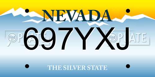 697YXJ Nevada License Plate