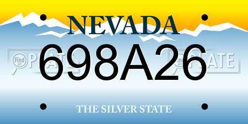 698A26 Nevada License Plate