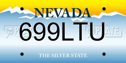 699LTU Nevada License Plate