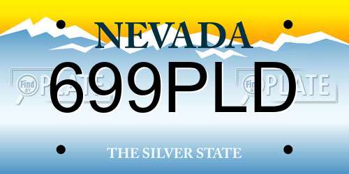 699PLD Nevada License Plate