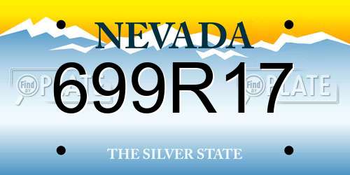 699R17 Nevada License Plate