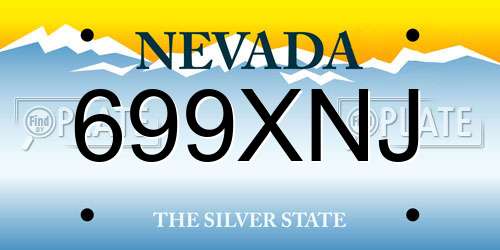 699XNJ Nevada License Plate
