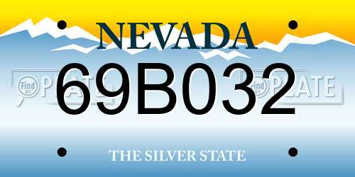 69B032 Nevada License Plate