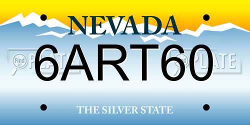 6ART60 Nevada License Plate
