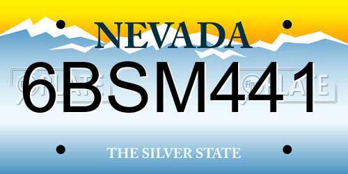 6BSM441 Nevada License Plate