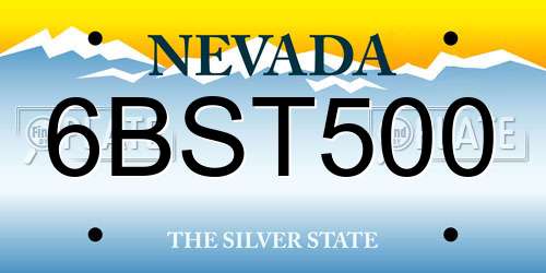 6BST500 Nevada License Plate