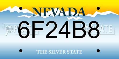 6F24B8 Nevada License Plate