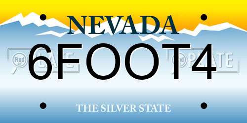 6FOOT4 Nevada License Plate