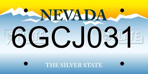 6GCJ031 Nevada License Plate