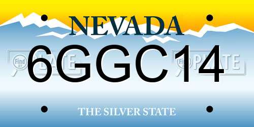 6GGC14 Nevada License Plate