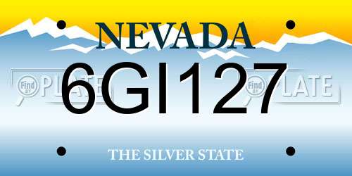 6GI127 Nevada License Plate