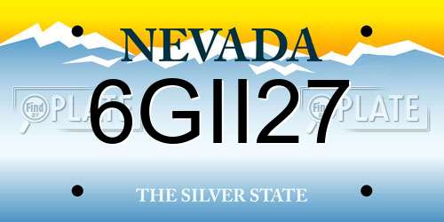 6GII27 Nevada License Plate