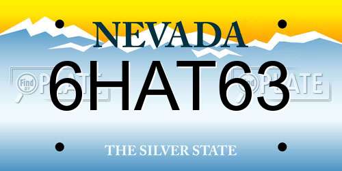 6HAT63 Nevada License Plate