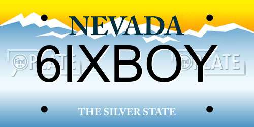 6IXBOY Nevada License Plate