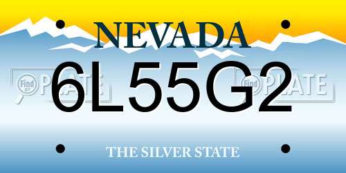 6L55G2 Nevada License Plate