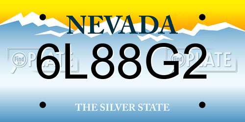 6L88G2 Nevada License Plate