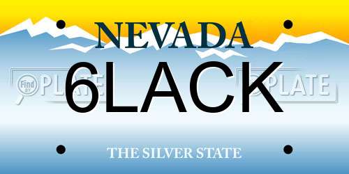 6LACK Nevada License Plate