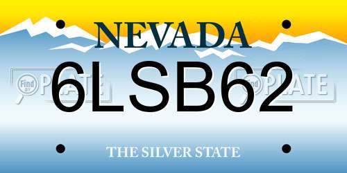6LSB62 Nevada License Plate