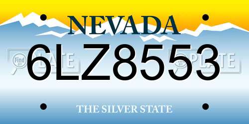 6LZ8553 Nevada License Plate