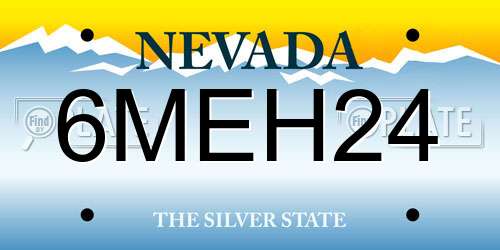 6MEH24 Nevada License Plate