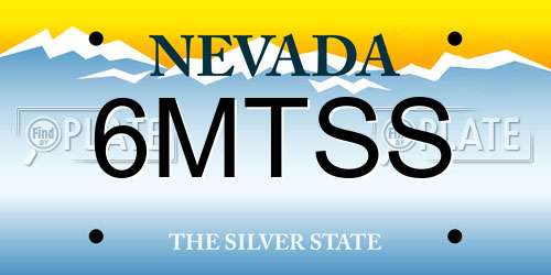 6MTSS Nevada License Plate