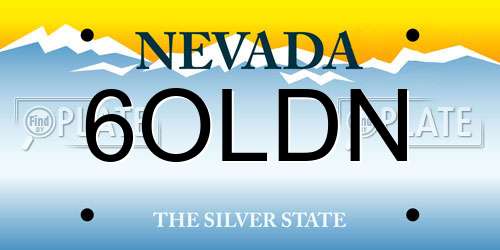 6OLDN Nevada License Plate