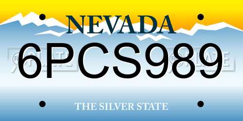 6PCS989 Nevada License Plate