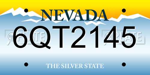 6QT2145 Nevada License Plate