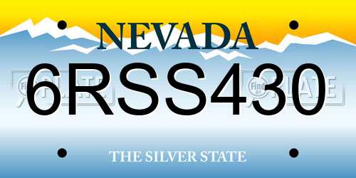 6RSS430 Nevada License Plate