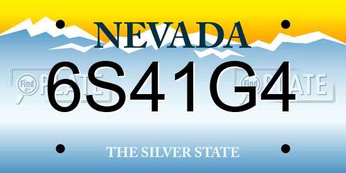 6S41G4 Nevada License Plate