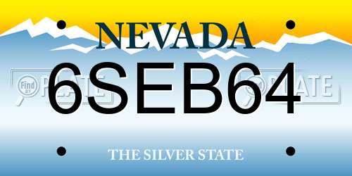 6SEB64 Nevada License Plate