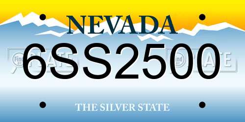 6SS2500 Nevada License Plate