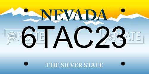 6TAC23 Nevada License Plate