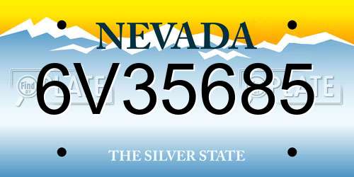 6V35685 Nevada License Plate