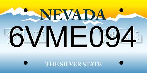 6VME094 Nevada License Plate