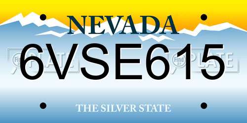 6VSE615 Nevada License Plate