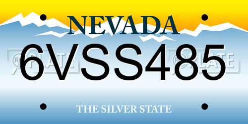 6VSS485 Nevada License Plate