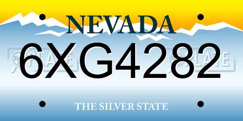 6XG4282 Nevada License Plate