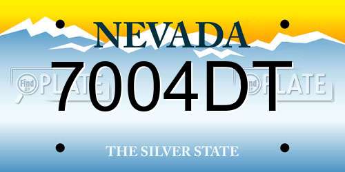 7004DT Nevada License Plate