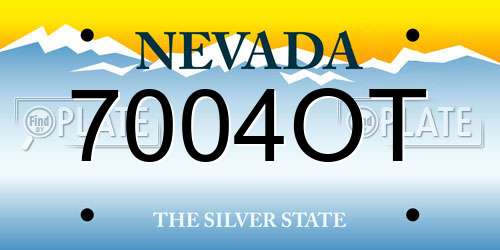 7004OT Nevada License Plate