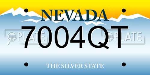 7004QT Nevada License Plate