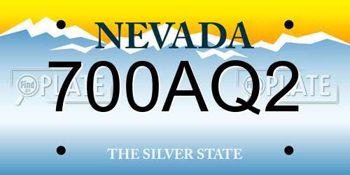700AQ2 Nevada License Plate