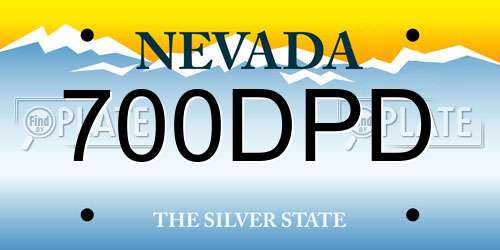 700DPD Nevada License Plate