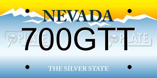700GTT Nevada License Plate