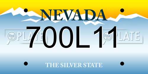 700L11 Nevada License Plate