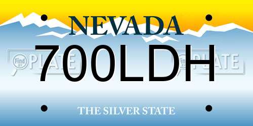 700LDH Nevada License Plate