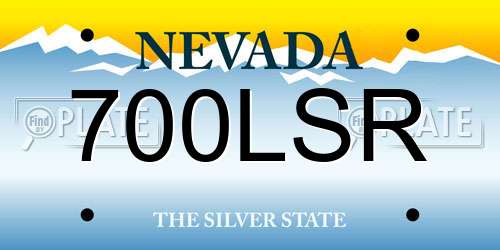 700LSR Nevada License Plate