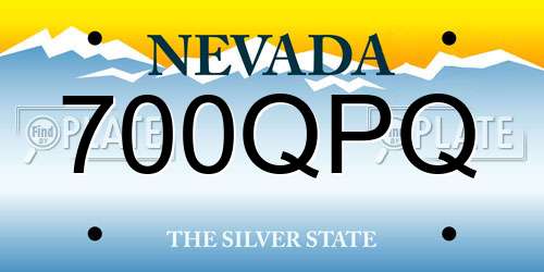 700QPQ Nevada License Plate