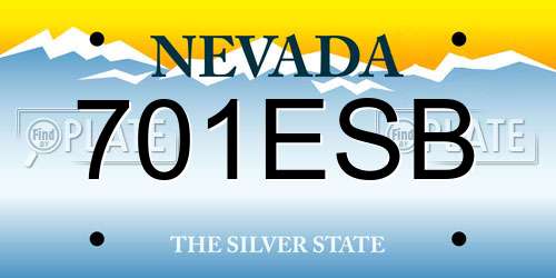 701ESB Nevada License Plate